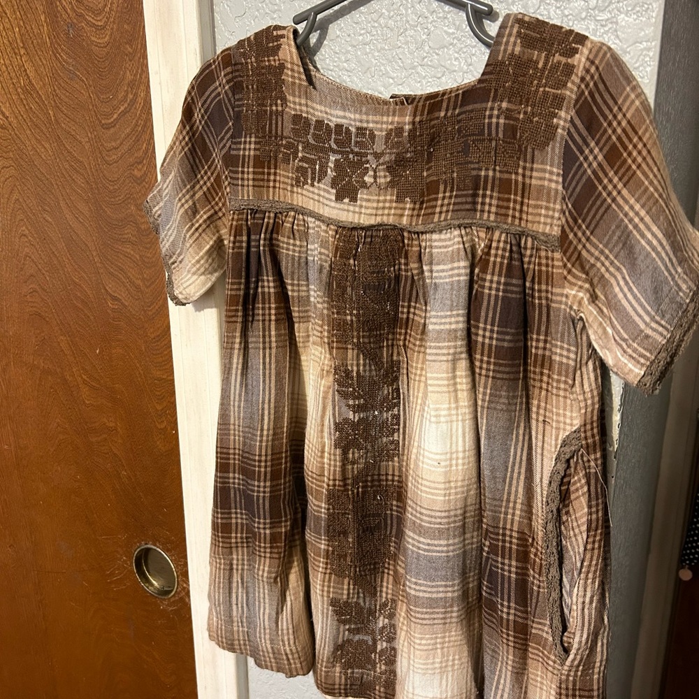 Ren + Rouge girls 3T boutique brown dress